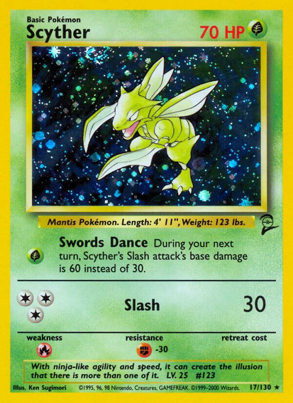 Scyther Base 2 17/130 Rare Holo