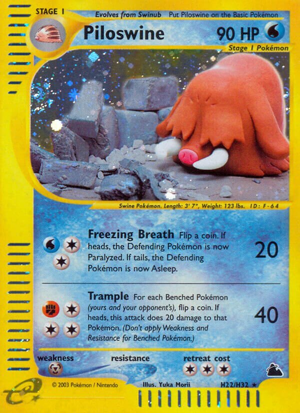 H22/H32 Piloswine SK Rare Holo