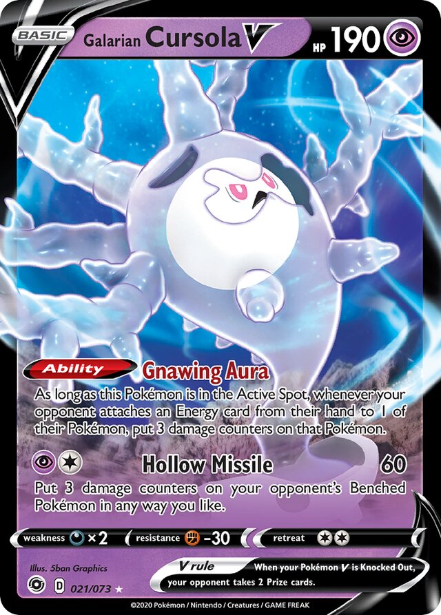 Galarian CursolaV Champion's Path 021/073 Ultra-Rare Rare