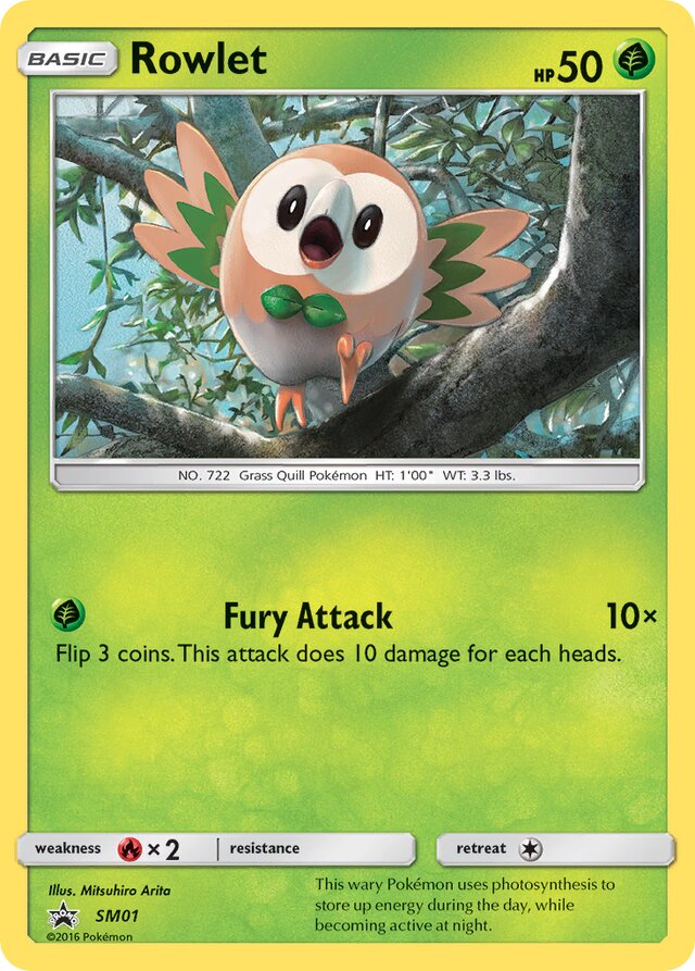 Rowlet SM Black Star Promos SM01 PROMO