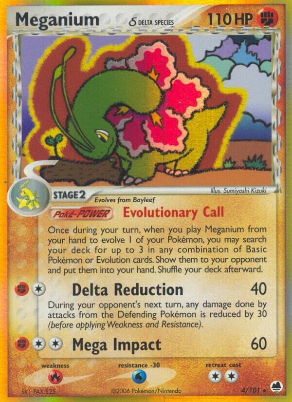 Meganium (Delta Species) 4/101 3 EX DRAGON FRONTIERS HOLO RARE PTCG