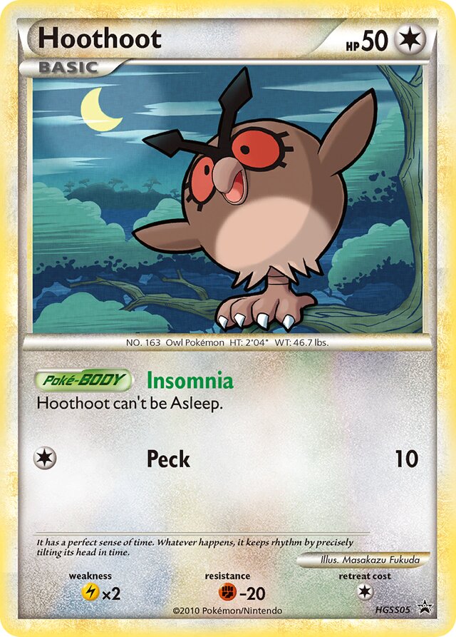Hoothoot HGSS Black Star Promos HGSS05 PROMO