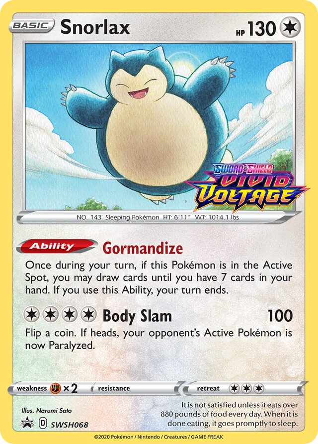 SWSH068 Snorlax SSP PROMO