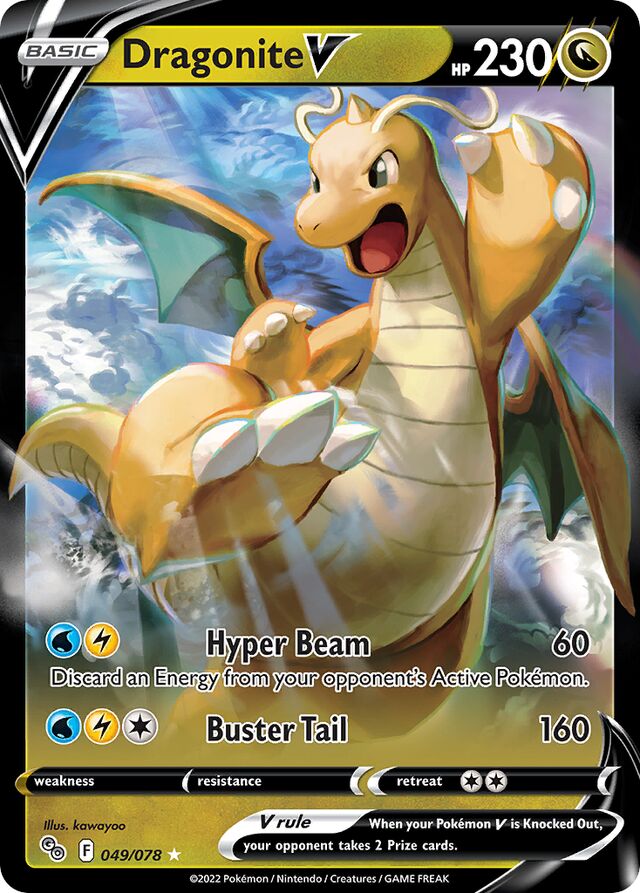 DragoniteV Pokémon GO 049/078 Ultra-Rare Rare