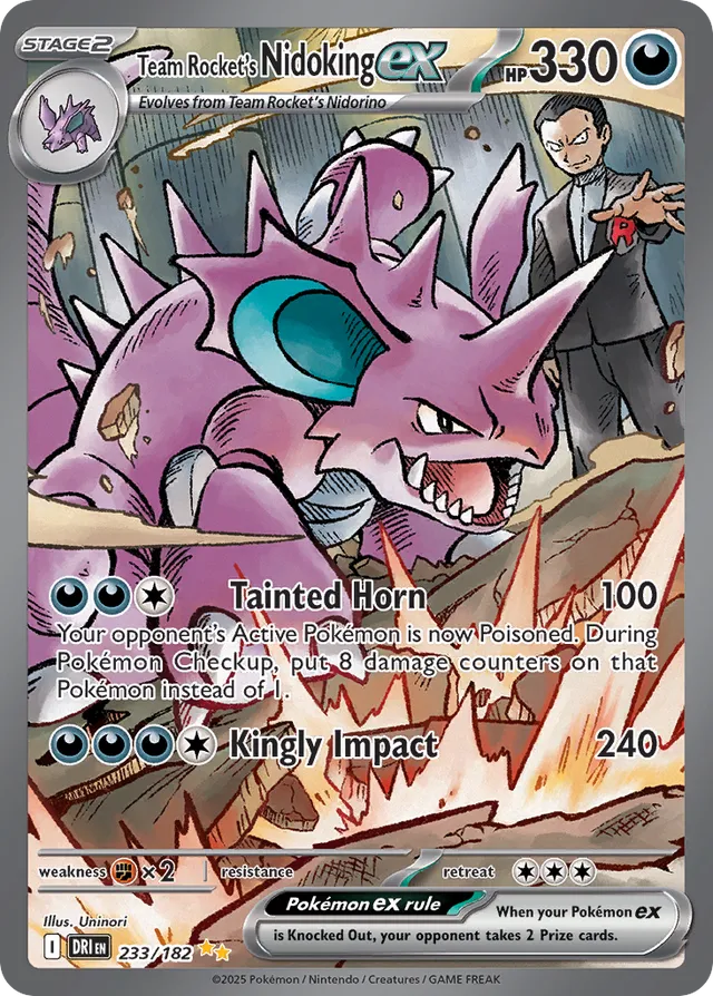 Team Rocket's Nidokingex Destined Rivals 233/182 Special Illustration Rare
