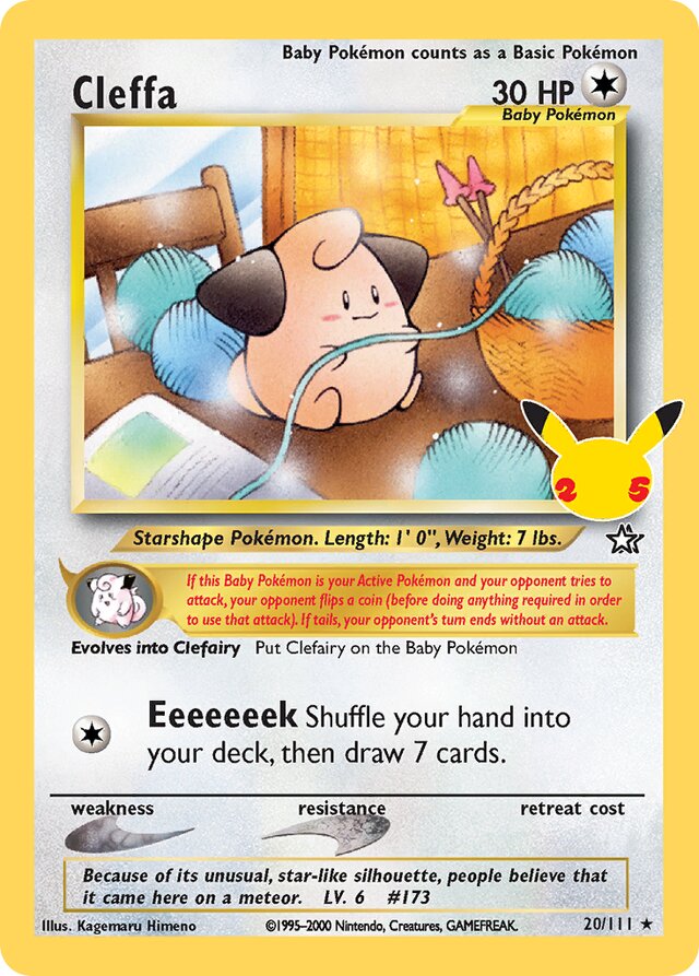 Cleffa [Neo Genesis] Celebrations Classic Collection 20/111 Rare Classic