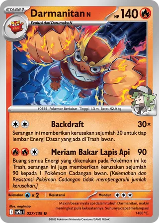 N's Darmanitan (Bonds of Destiny 027/139)