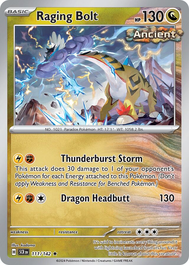 111/142 Raging Bolt SCR Rare