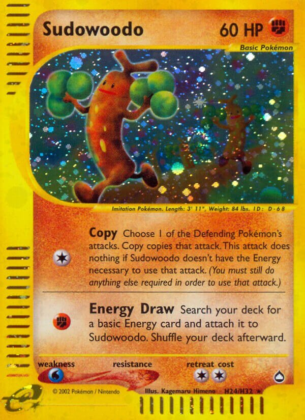 H24/H32 Sudowoodo AQ Rare Holo