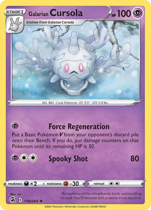118/264 Galarian Cursola FST Rare