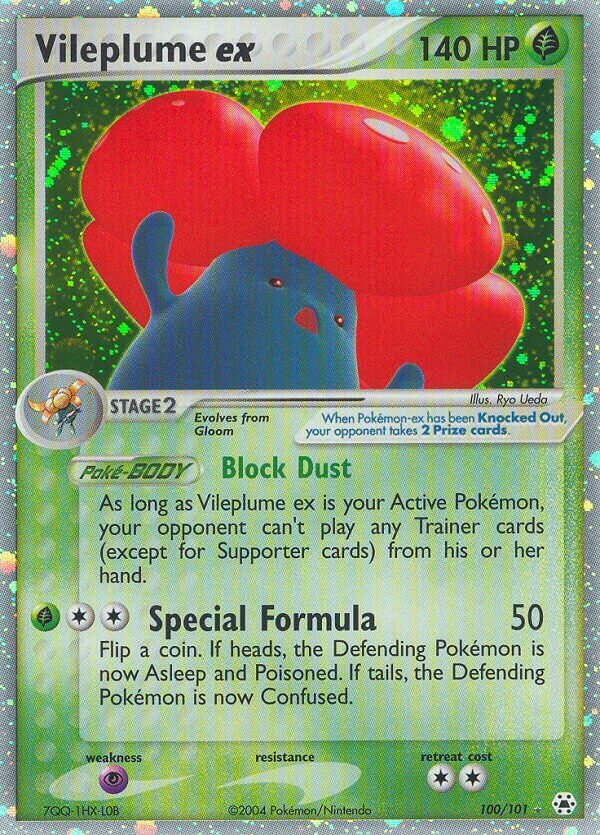 100/101 Vileplume ex HL Rare Holo ex