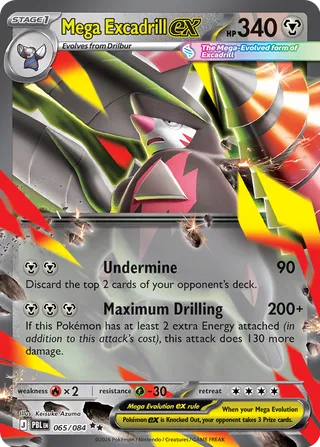 Mega Excadrill ex (Pitch Black 065/084)