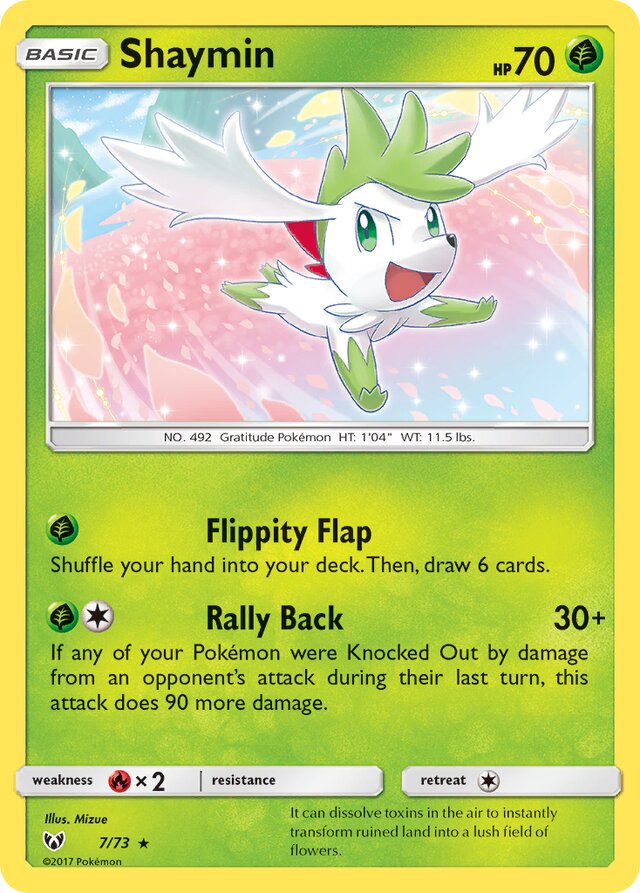 Shaymin Shining Legends 7/73 Rare Holo