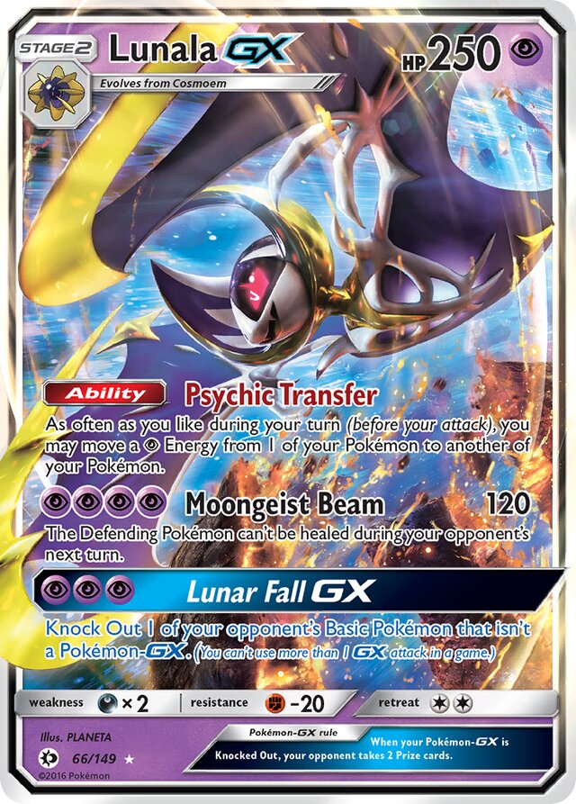 Mavin  Pokemon TCG Lunala GX 66/149 Holo Foil Ultra Rare Sun