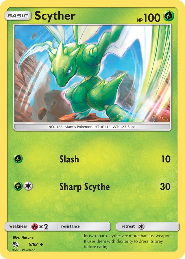 Scyther Hidden Fates 5/68 Uncommon