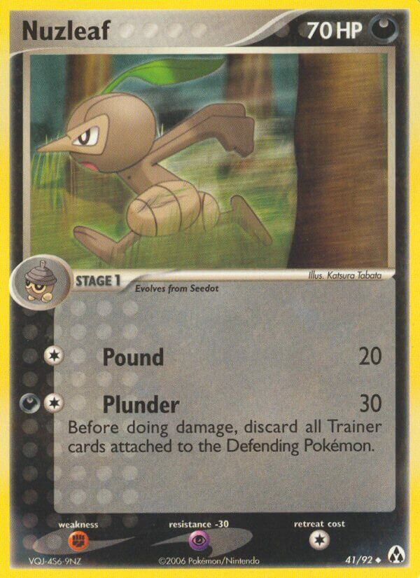 Nuzleaf 41/92 3 EX LEGEND MAKER UNCOMMON PTCG