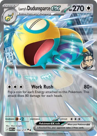 Larry's Dudunsparce ex (Ascended Heroes 164/217)