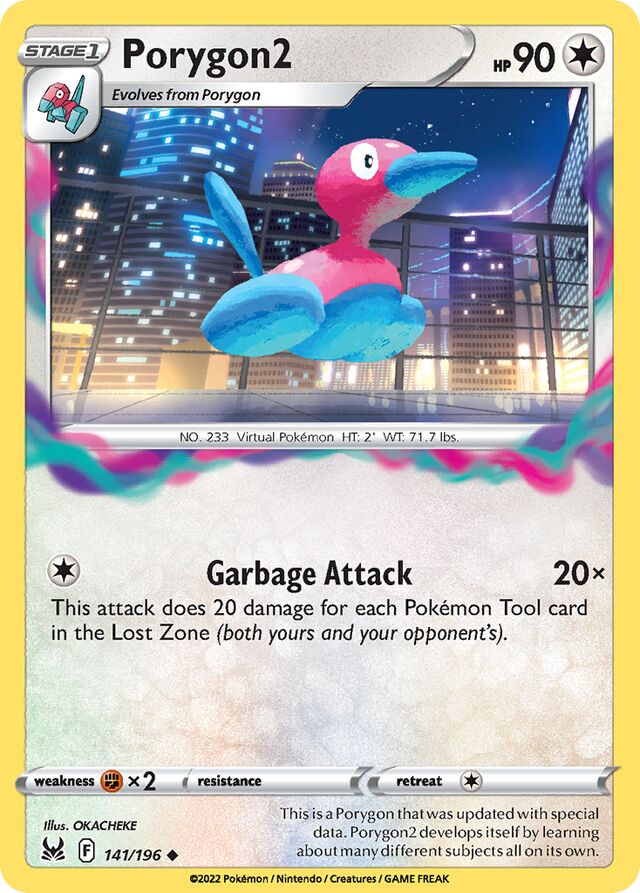 Porygon2 141/196 8 SWORD & SHIELD LOST ORIGIN Uncommon PTCG