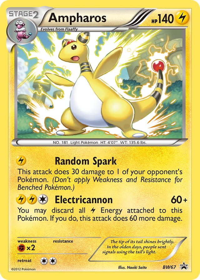 Ampharos [Pixel Cosmos Holo] BW Black Star Promos BW67 PROMO