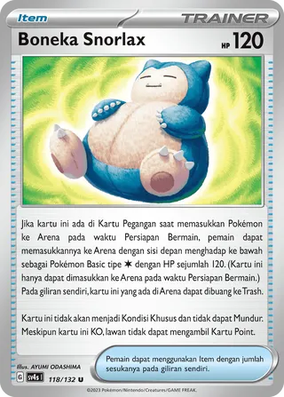 Snorlax Doll (Paradox Encounters 118/132)