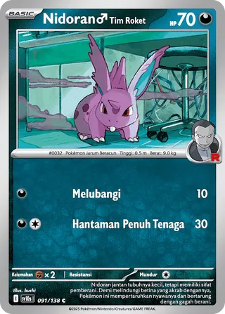 Team Rocket's Nidoran ♂ (Presence of Champions 091/138)
