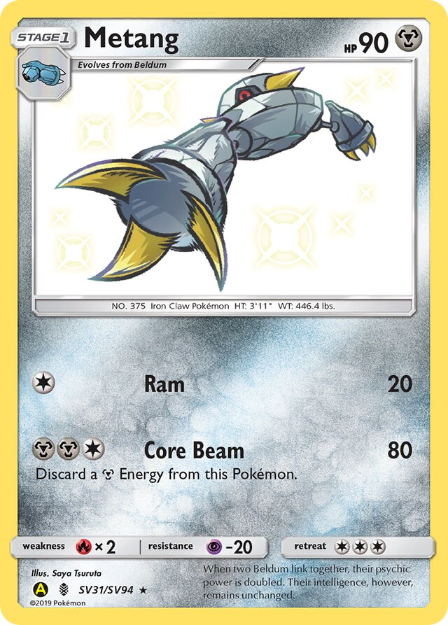 Metang Hidden Fates SV31/SV94 Rare Shiny