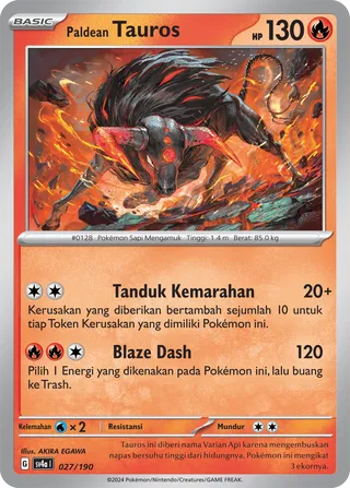Paldean Tauros (Shiny Treasure ex 027/190)