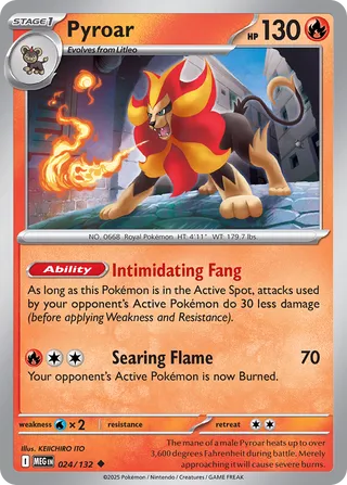024/132 Pyroar MEG Uncommon