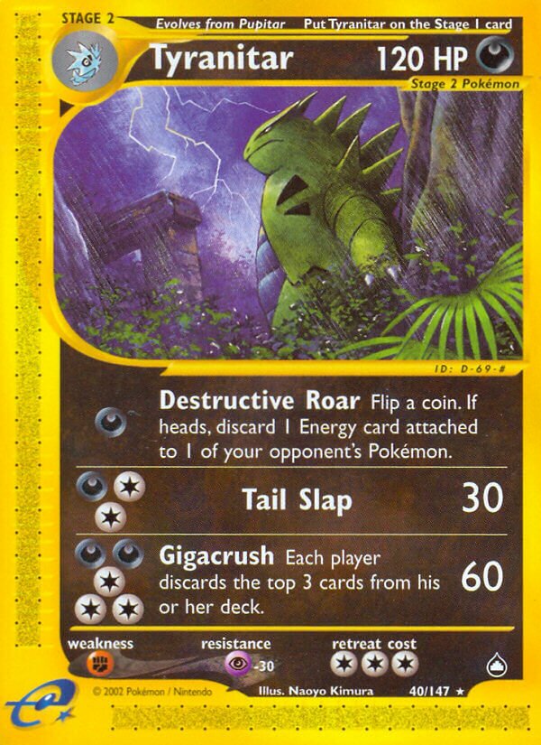 40/147 Tyranitar AQ Rare