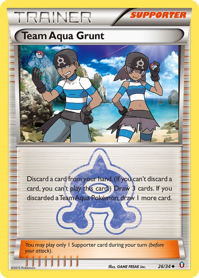 Team Aqua Grunt Double Crisis 26/34 Uncommon