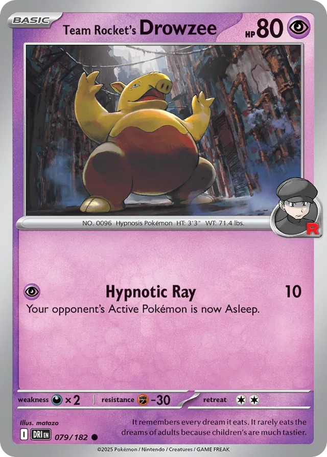 Team Rocket's Drowzee Destined Rivals 079/182 Common