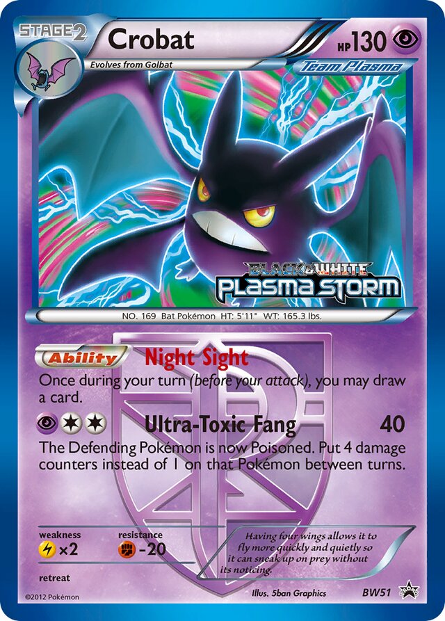 Crobat BW Black Star Promos BW51 PROMO