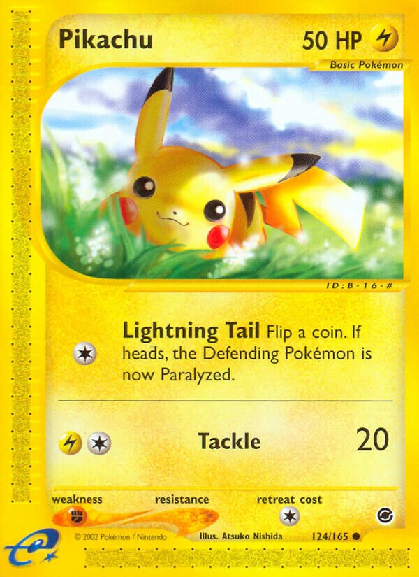 124/165 Pikachu EX Common