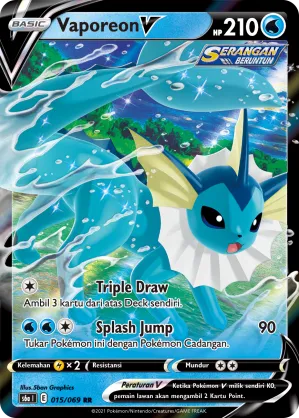 Vaporeon V (Eevee Heroes 015/069)