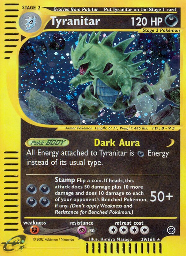 29/165 Tyranitar EX Rare Holo