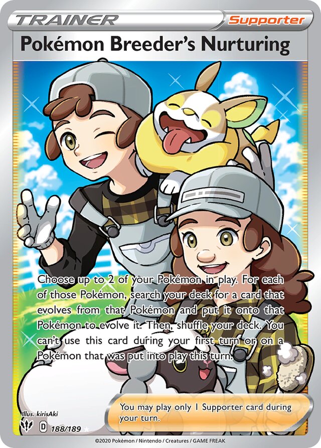188/189 Pokémon Breeder's Nurturing DAA Rare Ultra