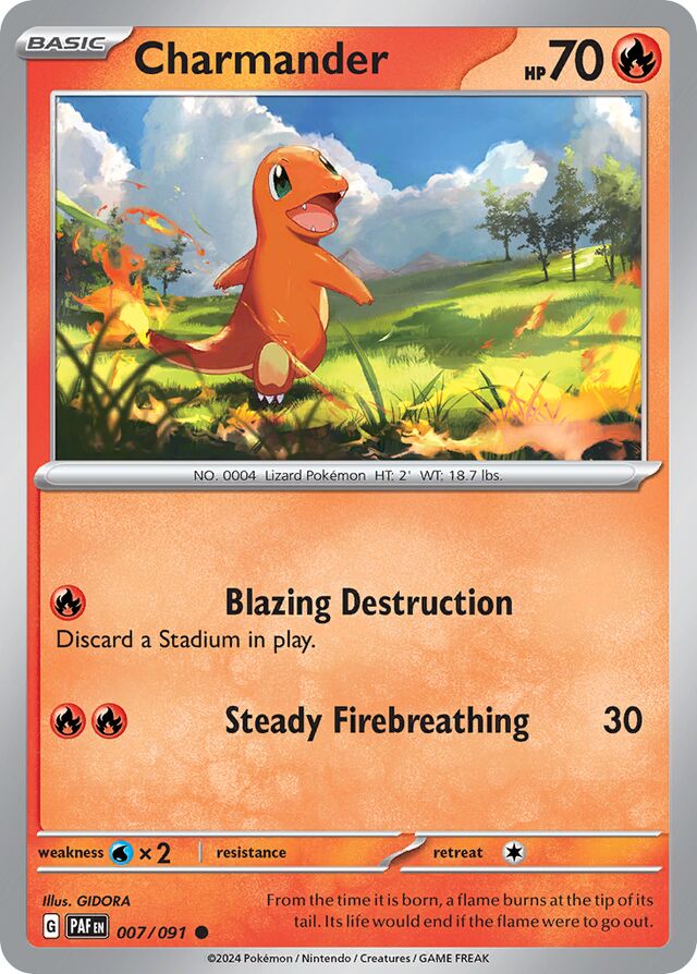Charmander Paldean Fates 007/091 Common