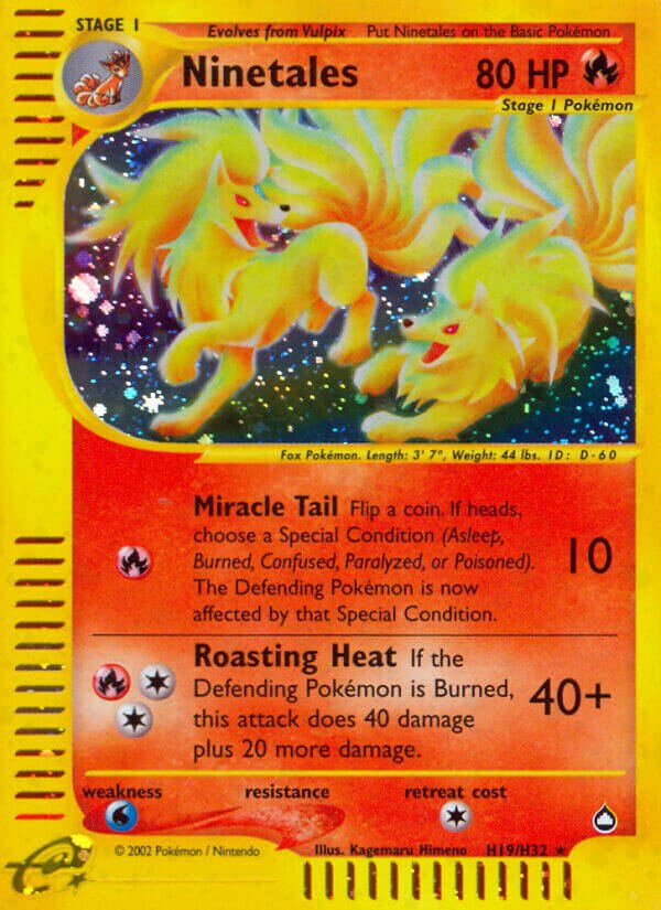 H19/H32 Ninetales AQ Rare Holo
