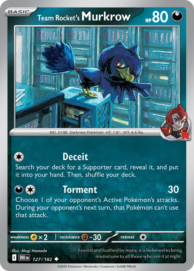 Team Rocket's Murkrow Destined Rivals 127/182 Uncommon