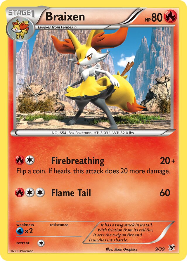 Braixen Kalos Starter Set 9/39
