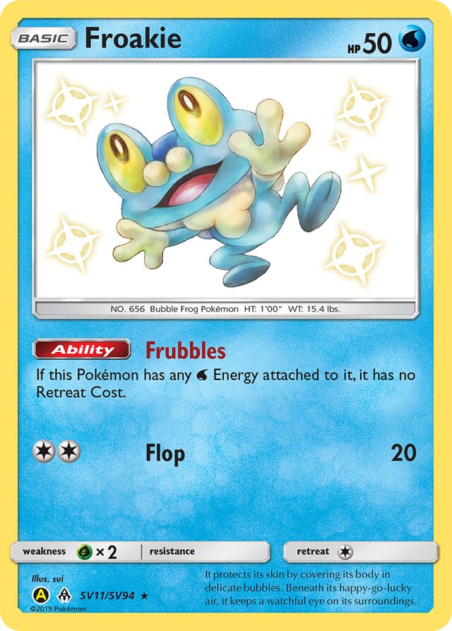 Froakie Hidden Fates SV11/SV94 Rare Shiny