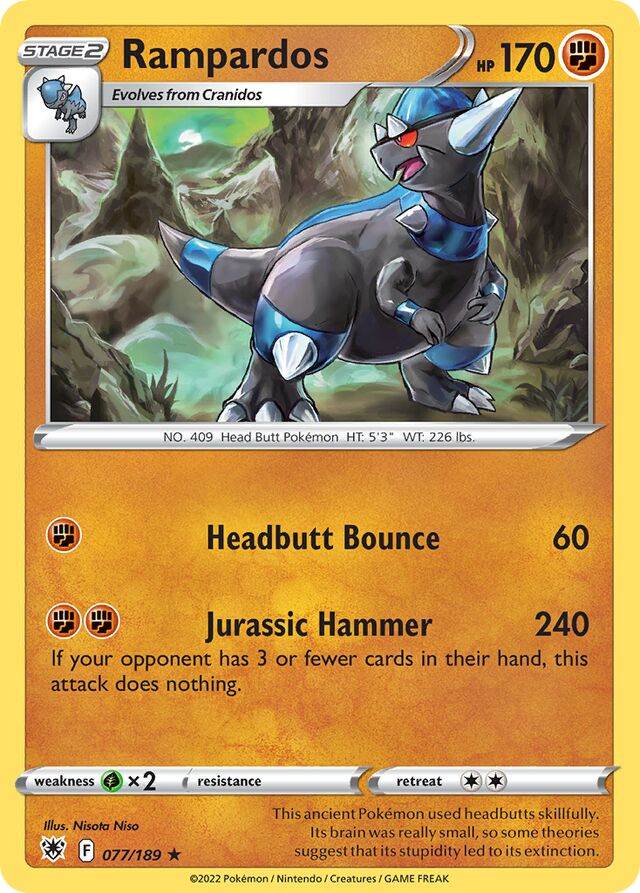 077/189 Rampardos ASR Rare Holo
