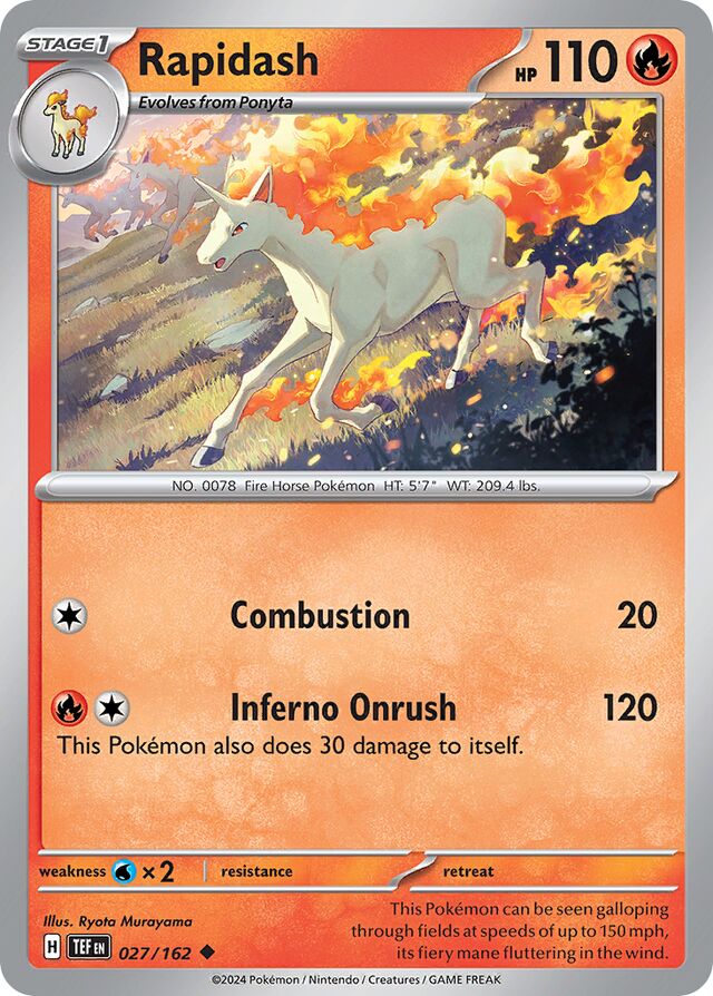 027/162 Rapidash TEF Uncommon