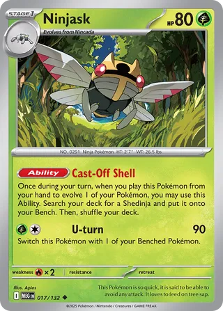 017/132 Ninjask MEG Uncommon