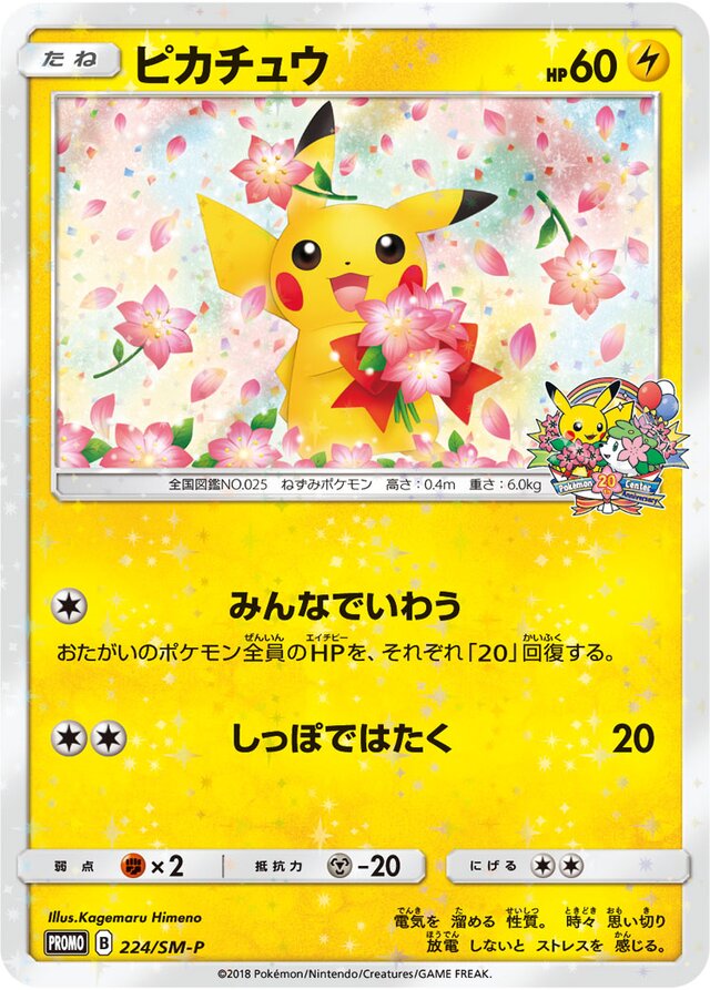 Pikachuピカチュウ SM-P Promotional cards 224/SM-P