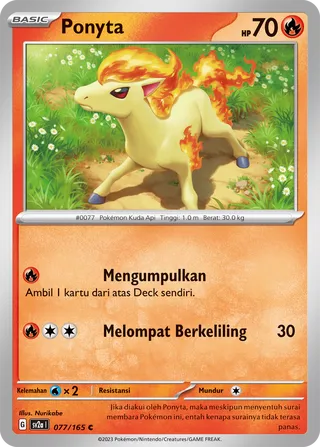 Ponyta (Pokémon Card 151 077/165)
