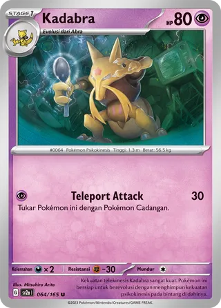 Kadabra (Pokémon Card 151 064/165)