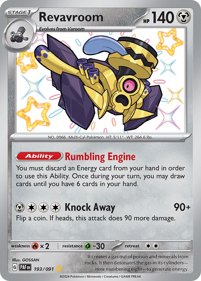 Revavroom Paldean Fates 193/091 Shiny Rare
