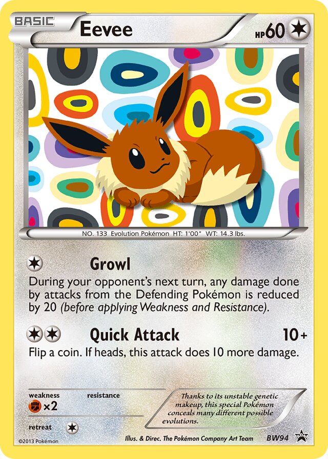 Eevee BW Black Star Promos BW94 PROMO