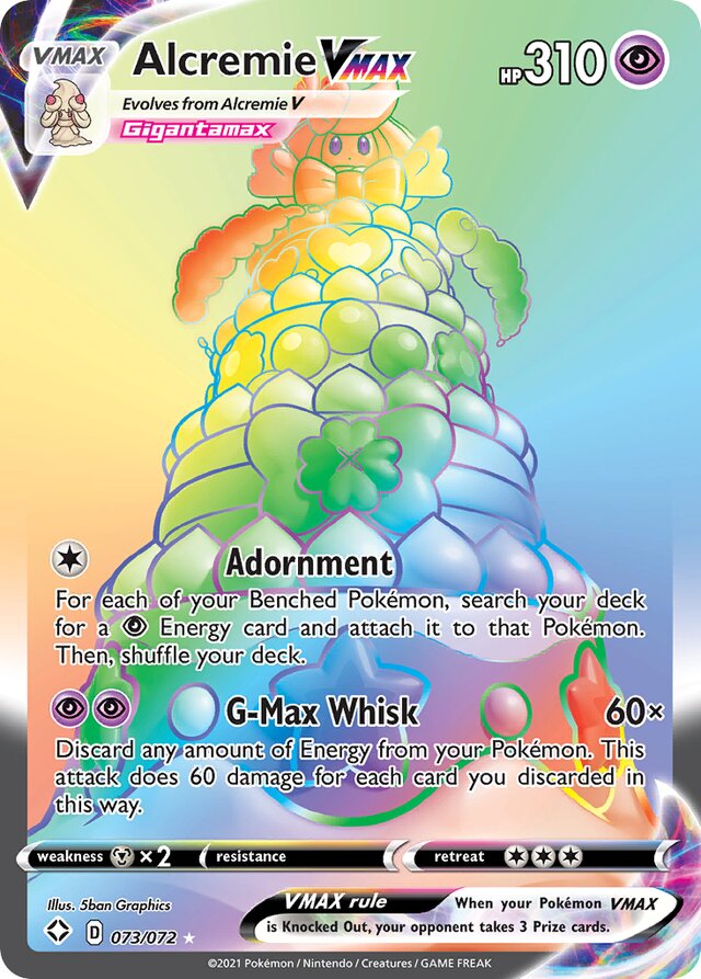 AlcremieVMAX Shining Fates 073/072 Rare Rainbow